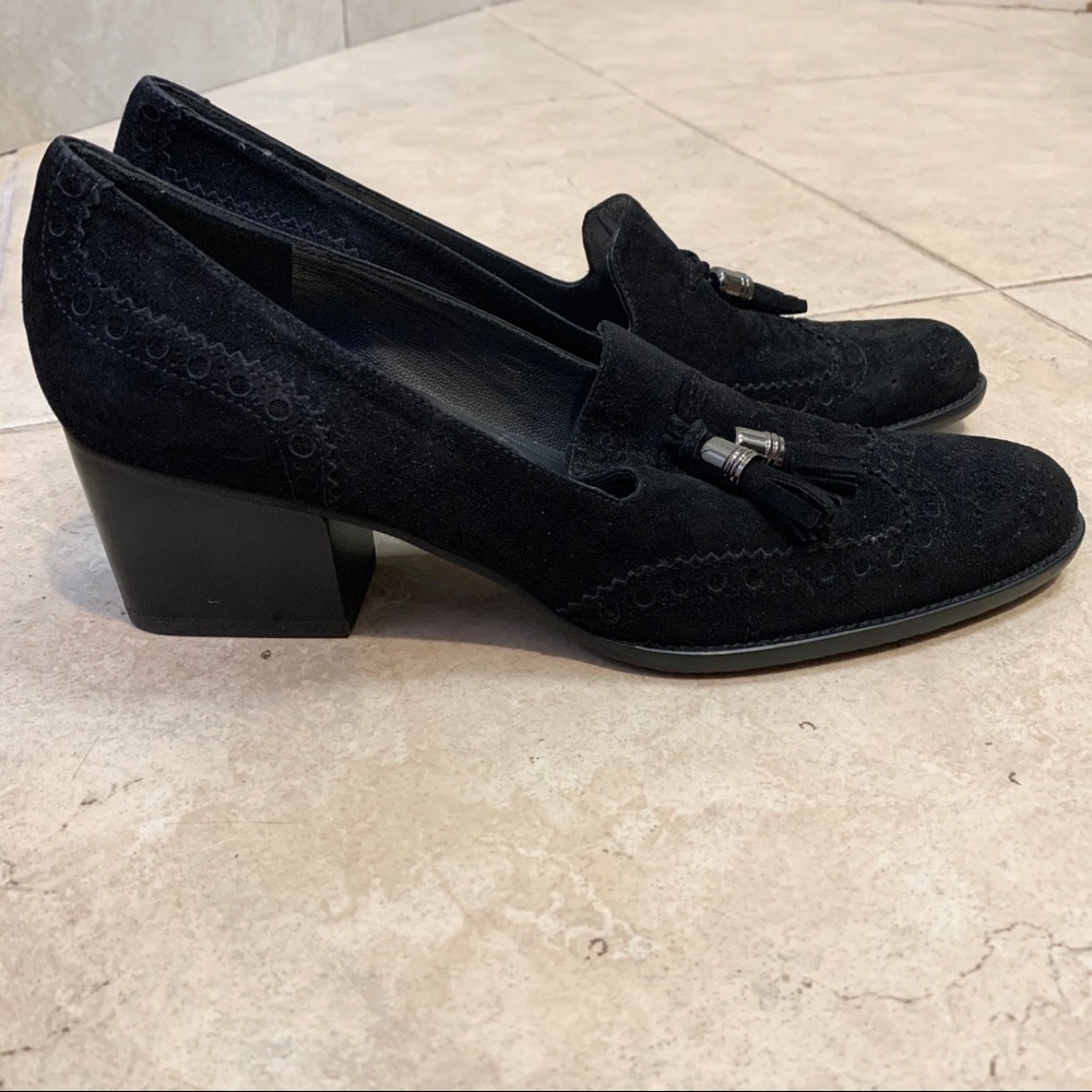 Stuart Weitzman Black Suede Heels 8 N